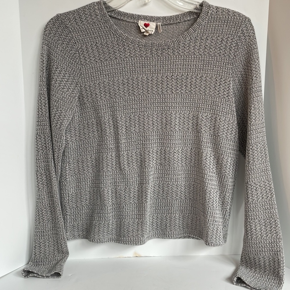 One Clothing lightweight textured crewneck cropped sweater size small